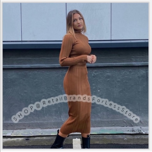 ZARA Knit Bandage 2 Piece Set (Skirt & Top) - Picture 2 of 9